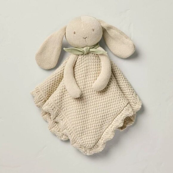 Hearth & Hand Magnolia Beige Knit Bunny Security Blanket Nursery - Target 2024 - Picture 1 of 4